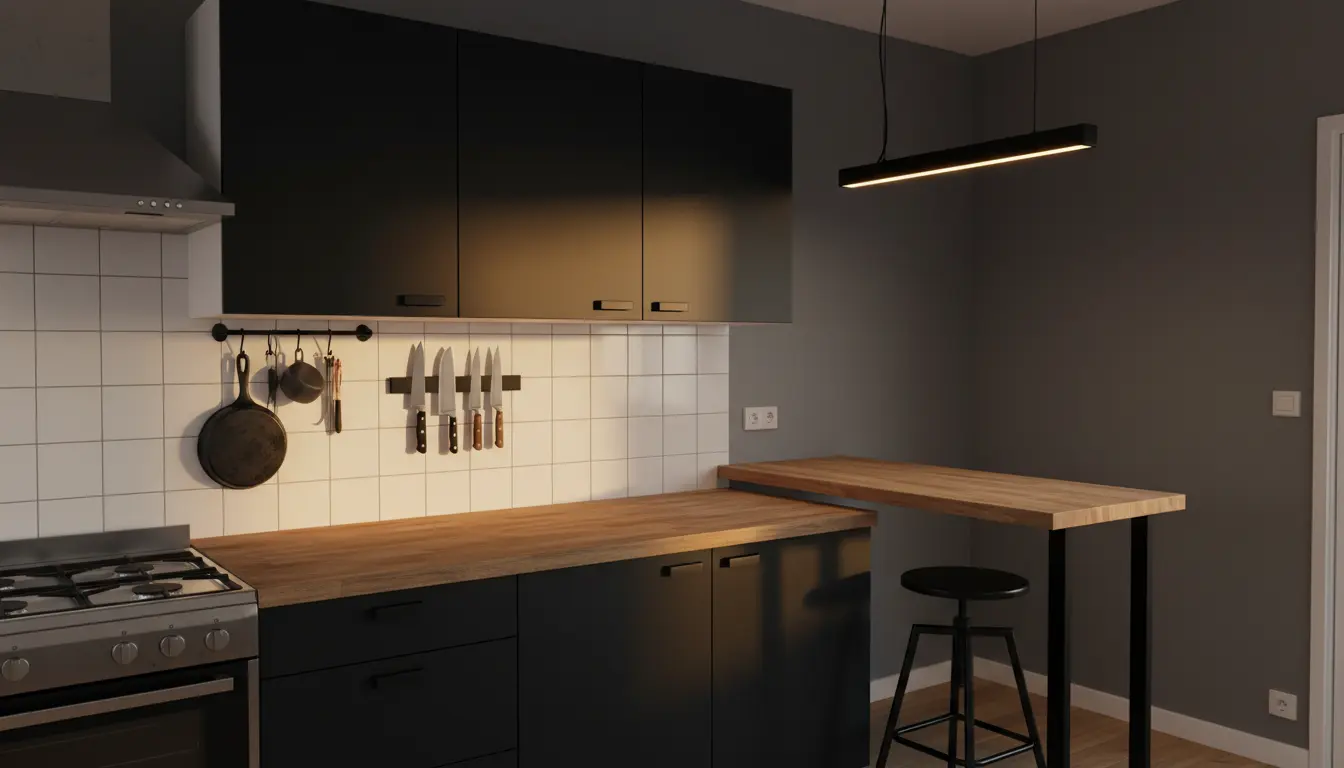 Wizualizacja kuchni w stylu industrialnym