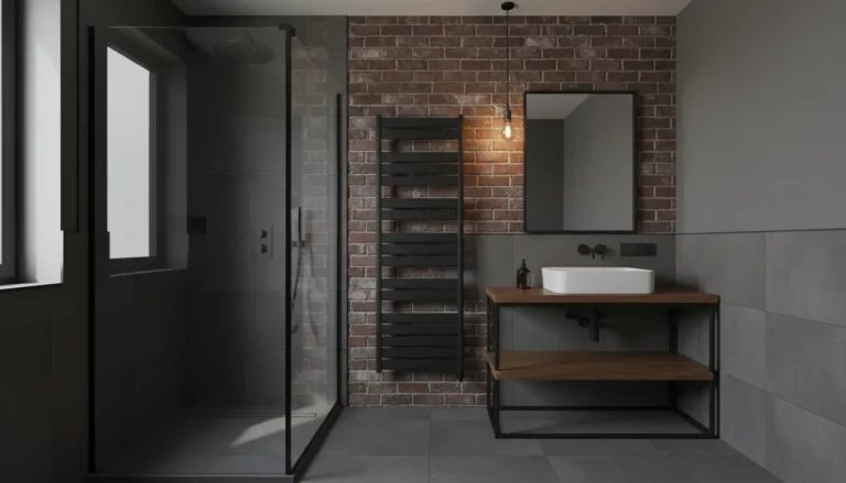 Wizualizacja łazienki w stylu industrialnym
